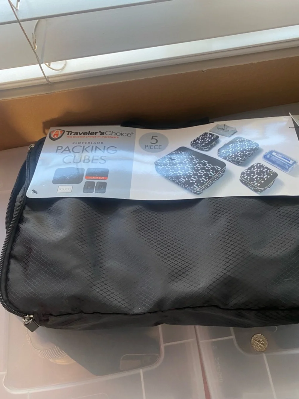 Cloverland Black Packing Cubes by Traveler's Choice - 4-Piece Set